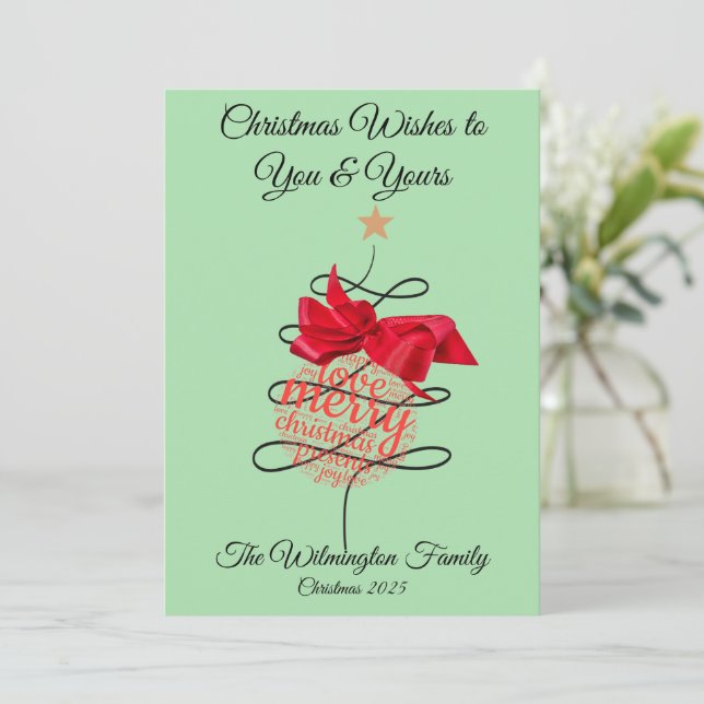 Weihnachtswohnung in Bauble Karte (Stehend Vorderseite)