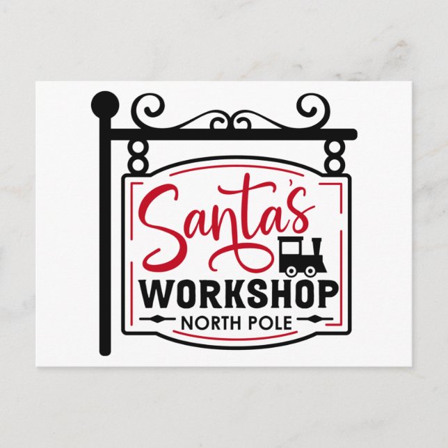 Weihnachtsworkshop - Begrüßungsreise Postkarte (Vorderseite)