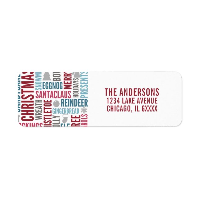 Weihnachtswörter Weihnachtsadresse (Vorne)