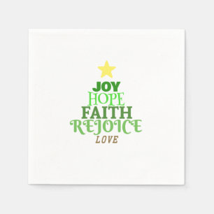 Weihnachtswörter Weihnachtsbaumpapier Napkin Serviette