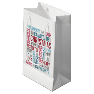Weihnachtswörter Weihnachtsgeschenk-Tasche Kleine Geschenktüte