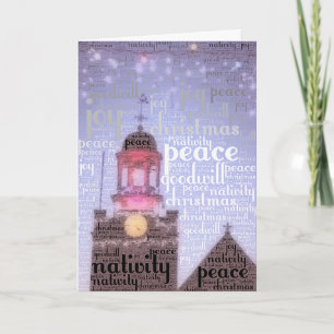 Weihnachtswortkarte Feiertagskarte