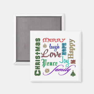 Weihnachtswortkunst Magnet