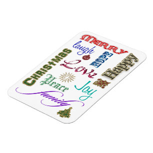 Weihnachtswortkunst Magnet