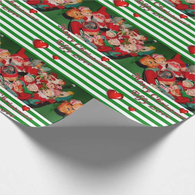 Weihnachtswrapping Paper Elf Geschenkpapier (Ecke)