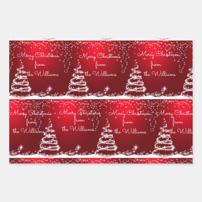 Weihnachtswrapping Paper Flat Sheet Set 3 Geschenkpapier Set (Vorderseite)