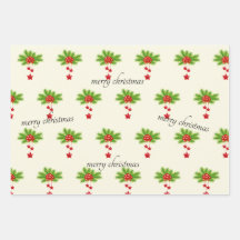 Weihnachtswrapping Paper Flat Sheet Set 3