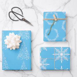 Weihnachtswrapping Paper Flat Sheet Set 3 Geschenkpapier Set