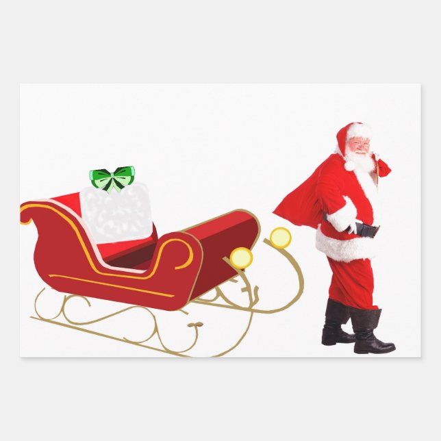 Weihnachtswrapping Paper Flat Sheet Set 3 Geschenkpapier Set (Vorderseite)