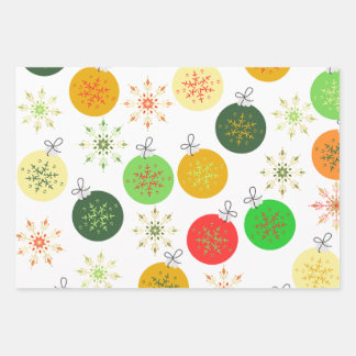 Weihnachtswrapping Paper Flat Sheet Set 3 Geschenkpapier Set