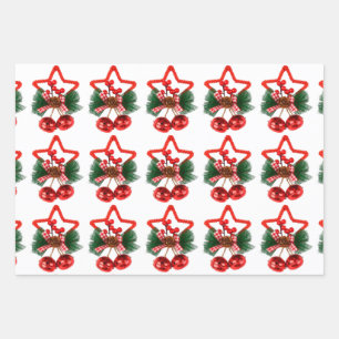 Weihnachtswrapping Paper Flat Sheet Set 3 Geschenkpapier Set