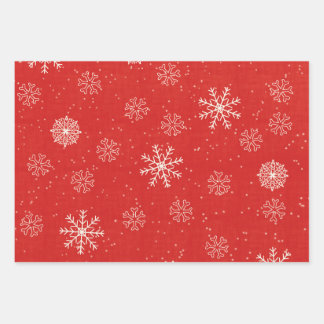 Weihnachtswrapping Paper Flat Sheet Set 3 Geschenkpapier Set