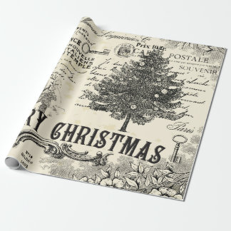 Weihnachtswrapping Paper - Französisch Vintag Geschenkpapier