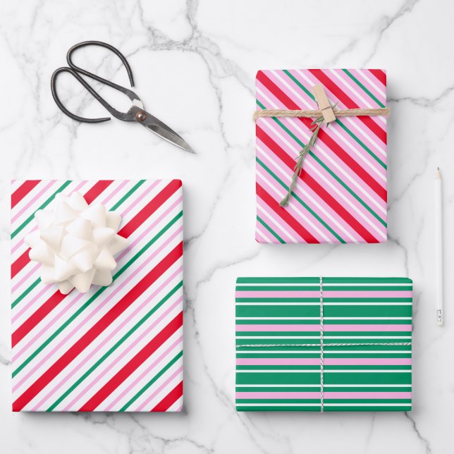 Weihnachtswrapping Paper Geschenkpapier Set (Vorderseite)