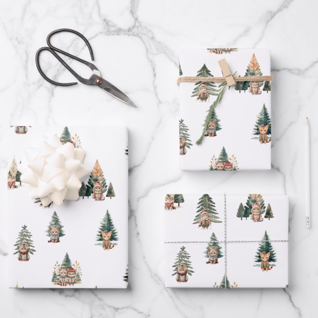 Weihnachtswrapping Paper Geschenkpapier Set (Vorderseite)