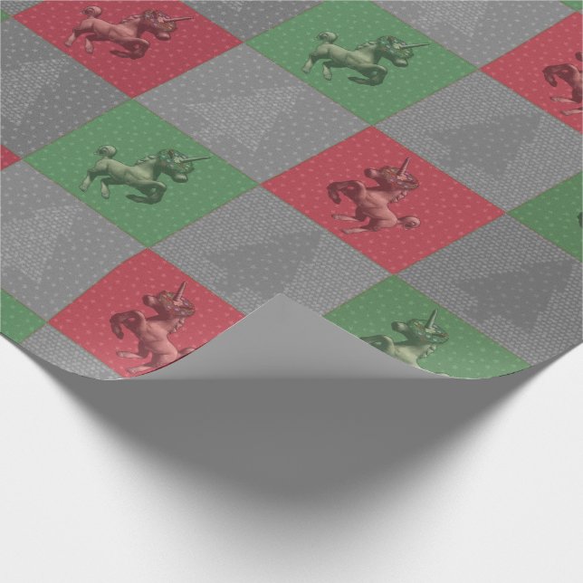 Weihnachtswrapping Paper (Grau) Geschenkpapier (Ecke)