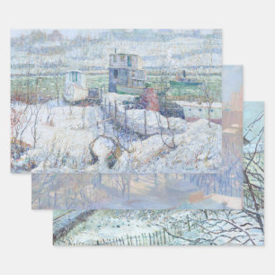 Weihnachtswrapping Paper NEW YORK & FRANCE Geschenkpapier Set