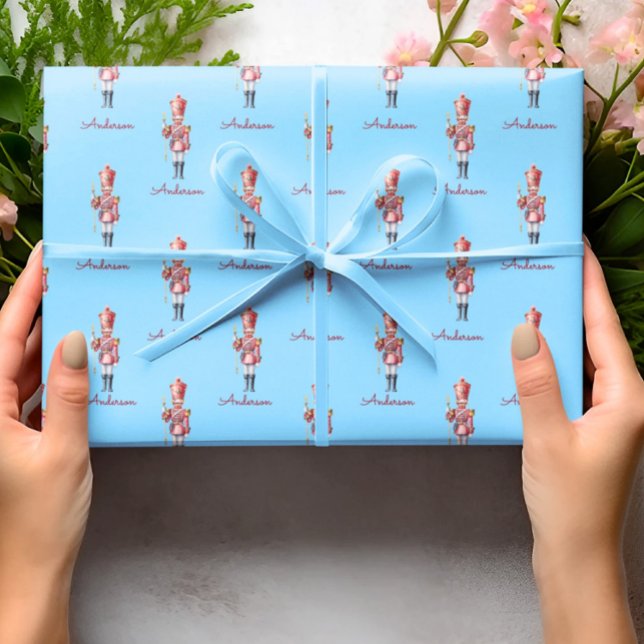 Weihnachtswrapping Paper Personalisiert Nutcracker Geschenkpapier (Von Creator hochgeladen)
