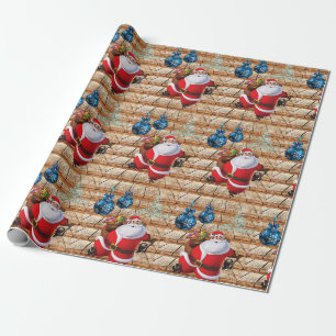 Weihnachtswrapping Paper Santa Claus Geschenkpapier