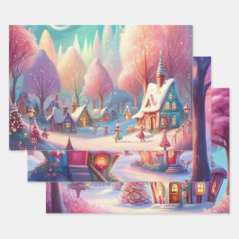 Weihnachtswrapping Paper Set 3 Geschenkpapier Set