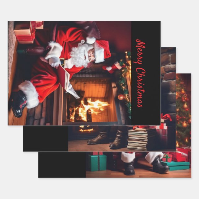 Weihnachtswrapping Paper Set 3 Geschenkpapier Set (Set)
