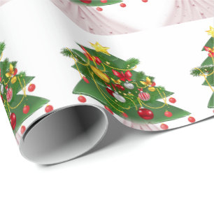 Weihnachtswrapping Paper Tree Geschenkpapier