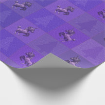 Weihnachtswrapping Paper von Holiday Unicorn (Lila