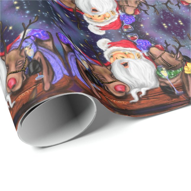 Weihnachtswrapping Paper von Weihnachten und Reind Geschenkpapier (Rolleneckpunkt)
