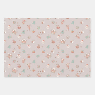 Weihnachtswrapping Papier 3 Blätter