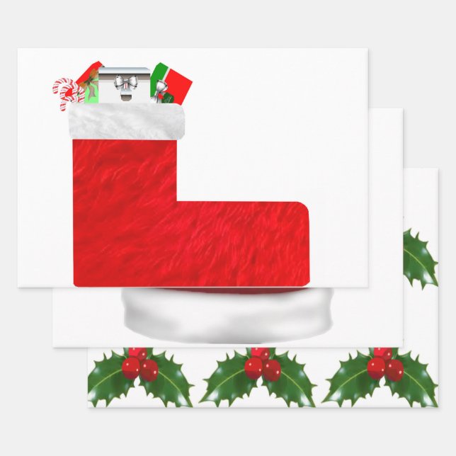 Weihnachtswrapping-Papier Geschenkpapier Set (Set)