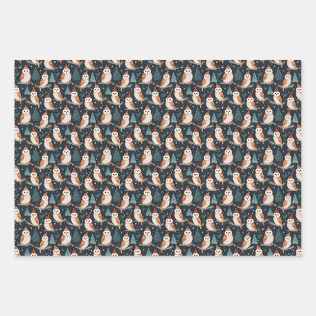 Weihnachtswrapping-Papier im Barschloch Geschenkpapier Set (Vorderseite)