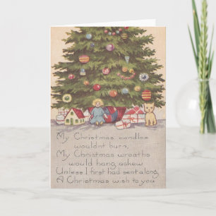 Weihnachtswunsch aus alter Zeit Feiertagskarte
