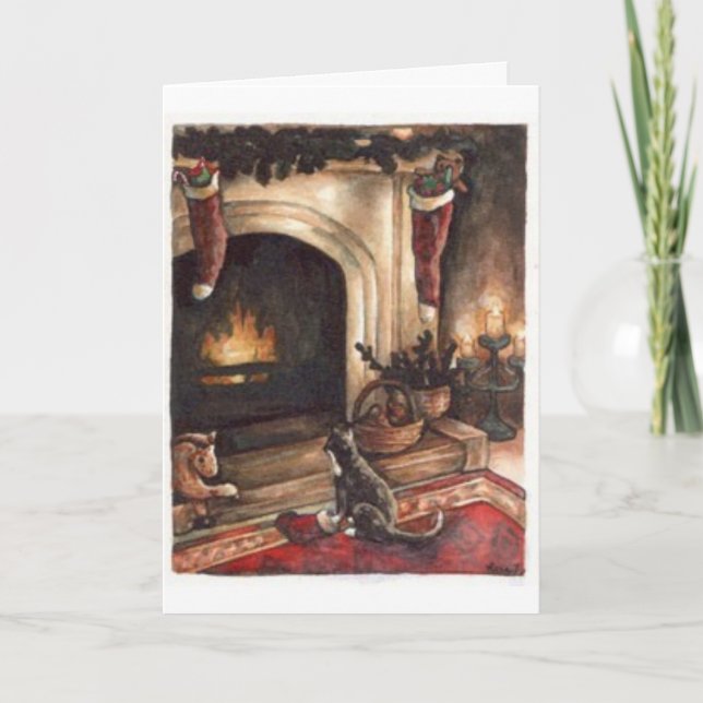 Weihnachtswunsch Feiertagskarte (Vorderseite)