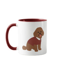 Weihnachtswunsch mit Poodle