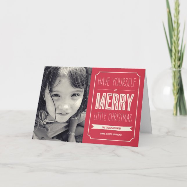 Weihnachtswunsch Weihnachtsfotokarte Feiertagskarte (Vorderseite)