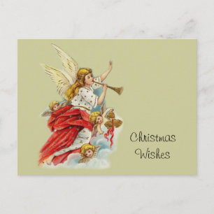 Weihnachtswünsche Engel Feiertagspostkarte