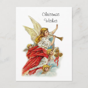 Weihnachtswünsche Engel Feiertagspostkarte