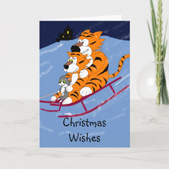 Weihnachtswünsche Feiertagskarte (Vorderseite)