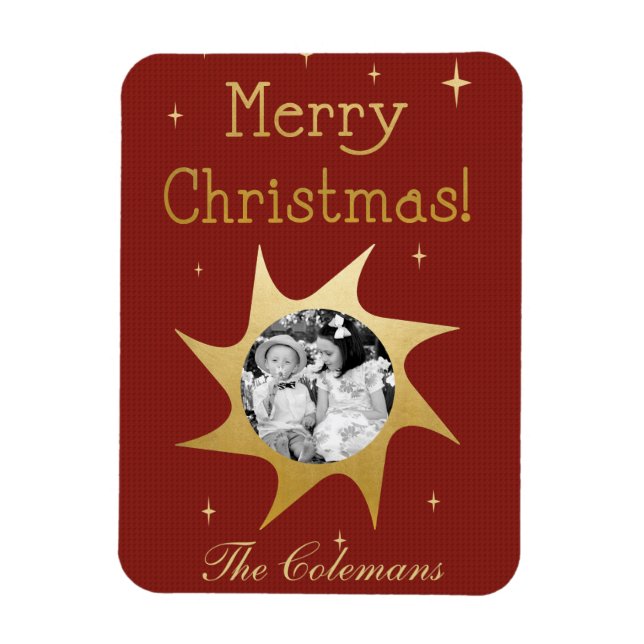 Weihnachtswünsche - Foto-Magnet Magnet (Vertikal)