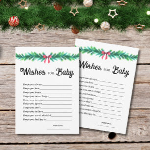 Weihnachtswünsche für Baby Shower Spielkarte Einladung