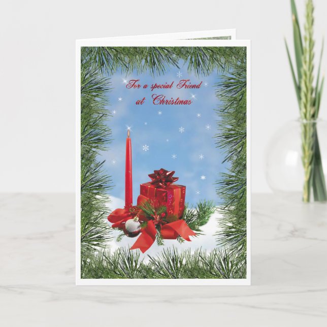 Weihnachtswünsche für eine spezielle Freund Karte (Vorderseite)