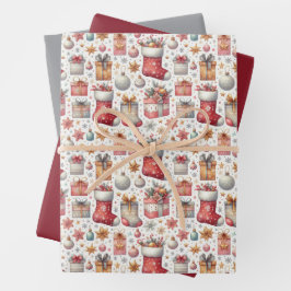 Weihnachtswünsche Geschenkpapier Set
