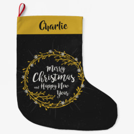 Weihnachtswünsche individuelle Name Strumpf Großer Weihnachtsstrumpf