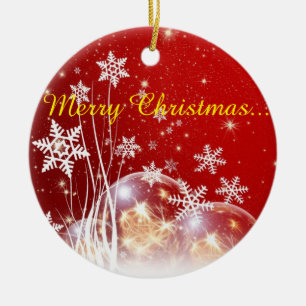 Weihnachtswünsche Keramikornament