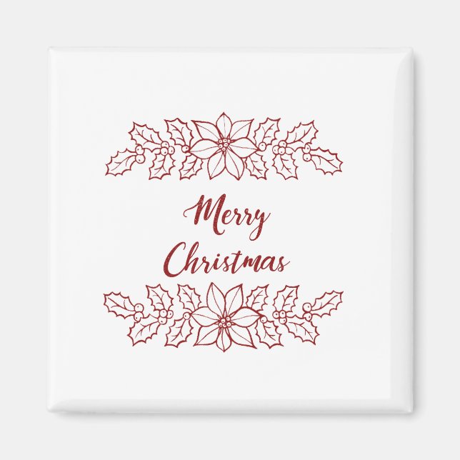 Weihnachtswünsche Magnet (Vorne)