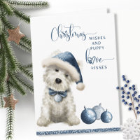 Weihnachtswünsche, Niedlicher Westie Welpe Spaß We