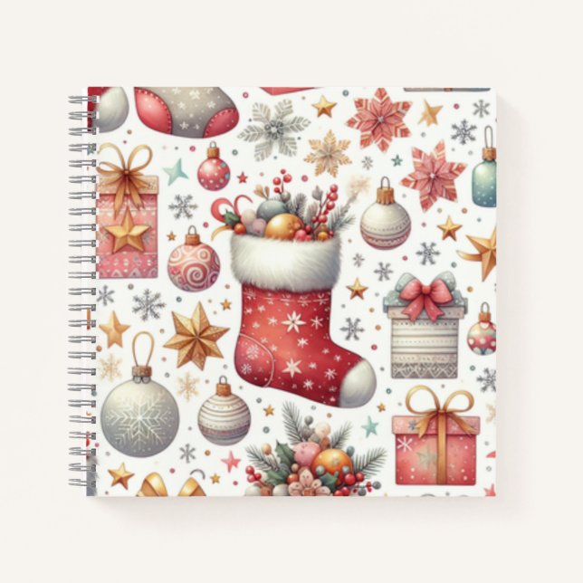 Weihnachtswünsche Notizbuch (Vorderseite)