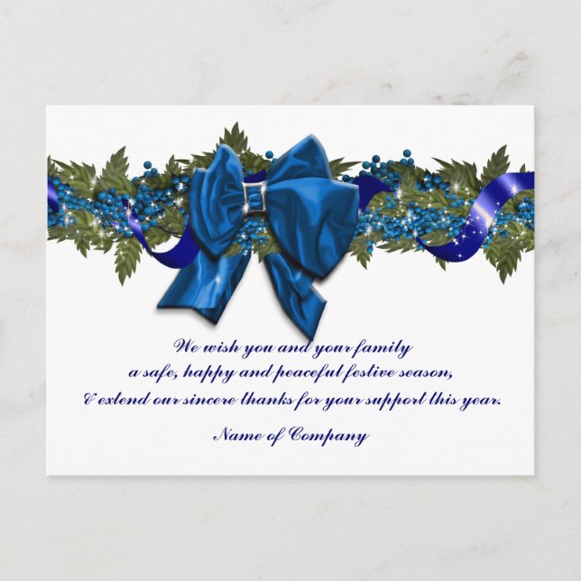 Weihnachtswünsche PERSONALISIEREN Postkarte (Vorderseite)