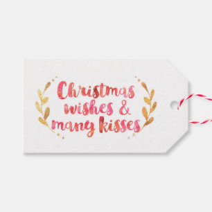 Weihnachtswünsche u. viele Kussgeschenkumbauten Geschenkanhänger