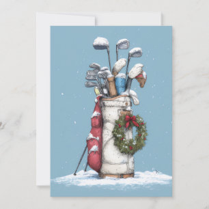 Weihnachtswünsche… und eine frühe Golfsaison, bitt Feiertagskarte